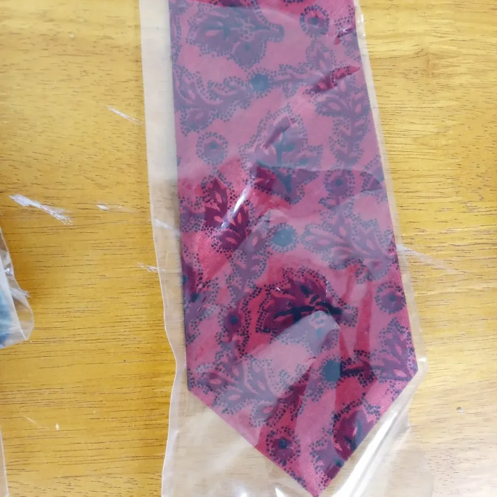 Thai Silk Hand Woven Neck Ties Made in Thailand Lot of 3 Floral pattern